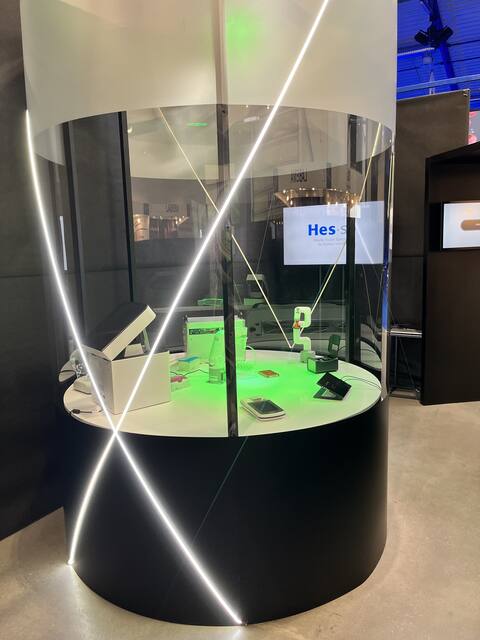 DNA storage exhibit at the booth
